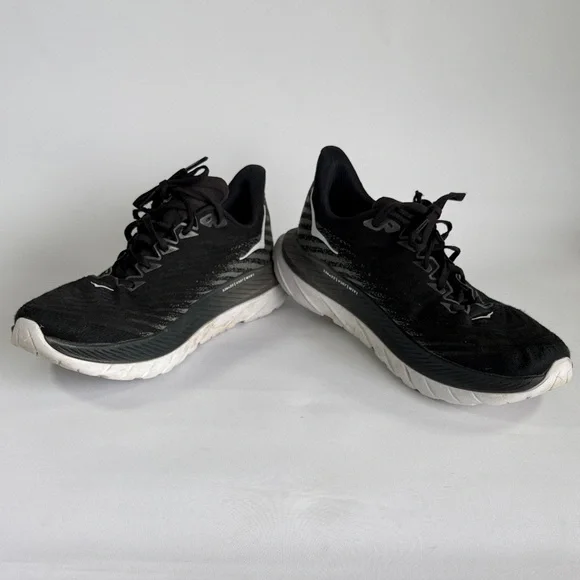 Hoka Black and White Men's Running Sneakers - Picture 5 of 11